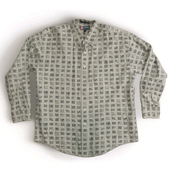 Chaps Other - Vintage Chaps Ralph Lauren All Over Flag Print Button Down Shirt Men's L Preppy